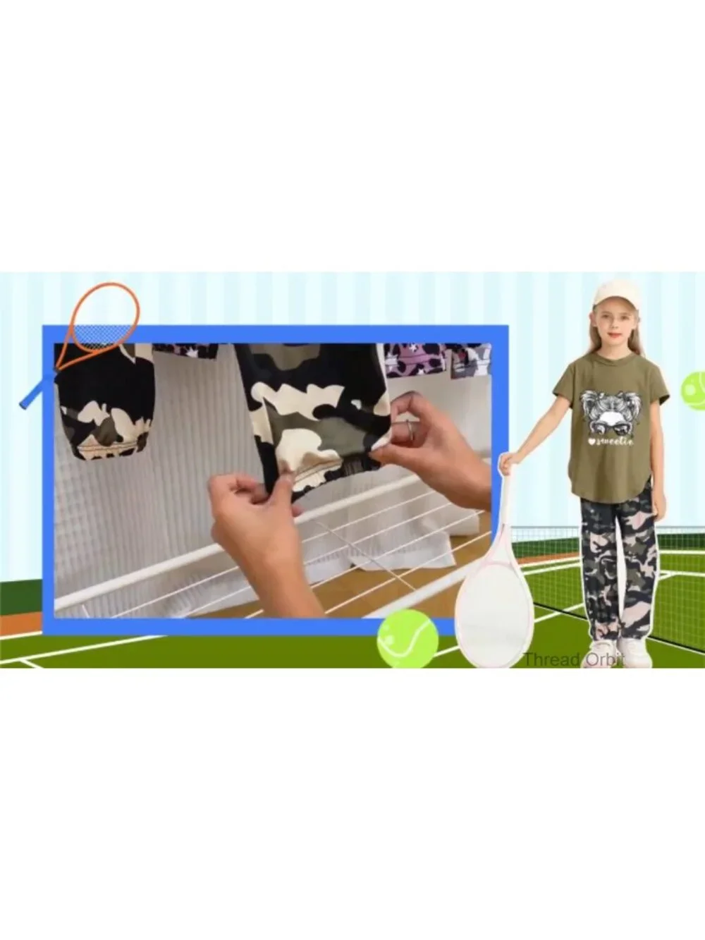Girls 2-Piece Short Sleeve Top & Camo Leggings Set